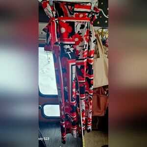 Vibrant Floral Wide Leg Pants